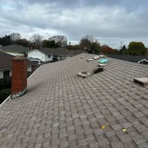 A roof that has been damaged by the rain.